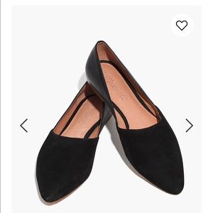 Black Madewell flats - leather & suede - size 9